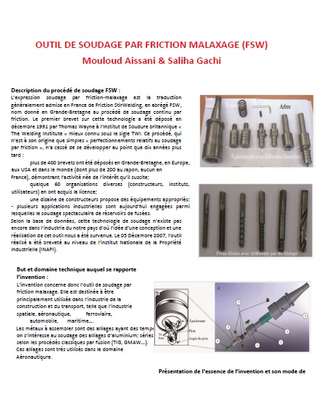 Friction Stir Welding tool (FSW) 2007-2014 Friction Stir Welding tool (FSW) 2007-2014